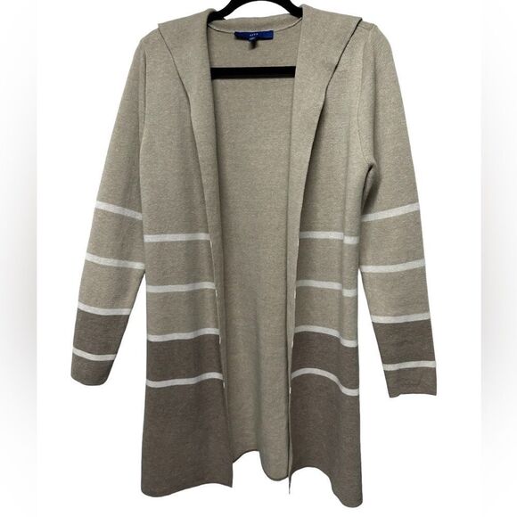 Apt. 9 Tan Brown Ombré Color Black Cardigan Sweater Fall Winter Jumper Neutral - Picture 1 of 4